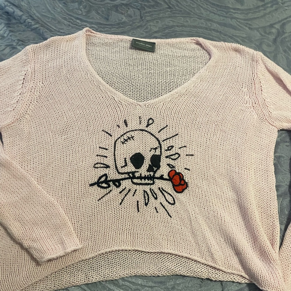 Wooden Ships S/ M Long sleeve pink shirt